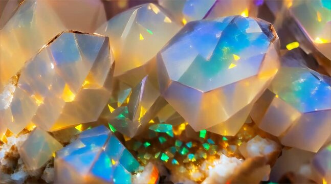 shiny beautiful opal crystal background