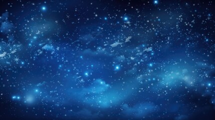 Fototapeta premium The background of the starry sky is in Blue color.