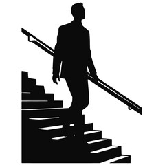 person on stairs