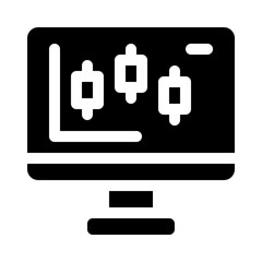 candlestick chart glyph icon