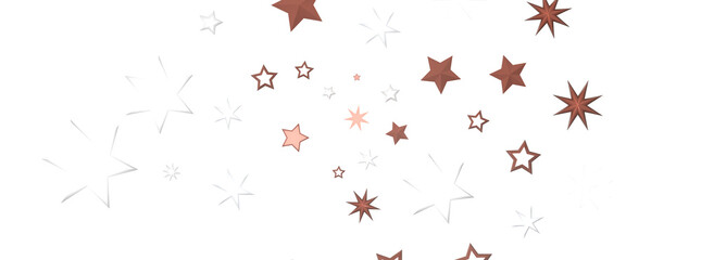 Twinkling Yuletide Skies: Breathtaking 3D Illustration of Falling Christmas Starlights