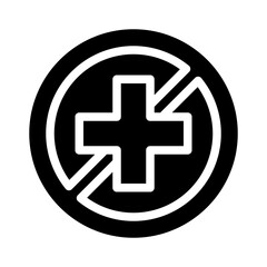 no healthcare glyph icon