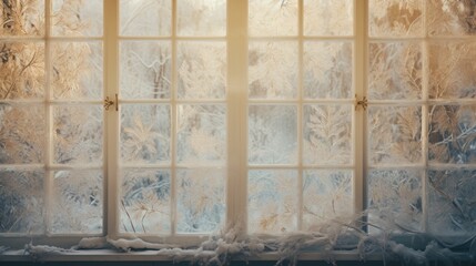 The frost background on the window is in gold
