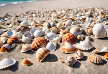 Fototapeta premium seashells on the beach