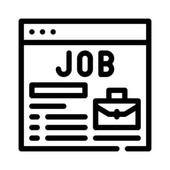 job search line icon