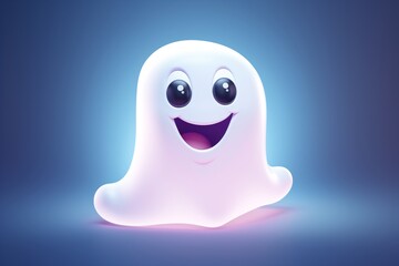 a cartoon ghost with a smiling face