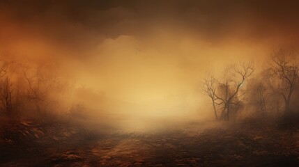Fototapeta na wymiar Umber Color Fog Background.