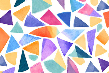 mosaic-inspired pattern shapes background, Colorful background, Watercolor mosaic background