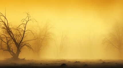 Yellow Color Fog Background