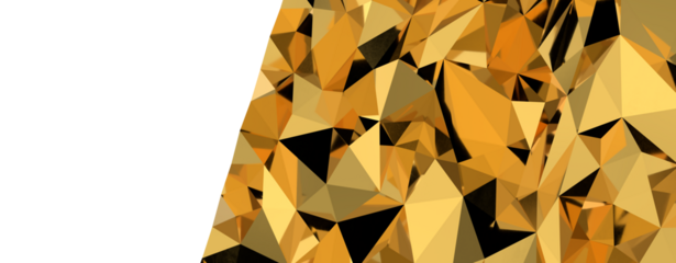 Gold Polygon Background 3D Rendering