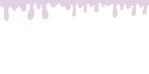 Purple drip border vector backgorund, flat illustration, dripping paint