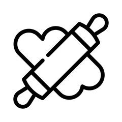 rolling pin line icon