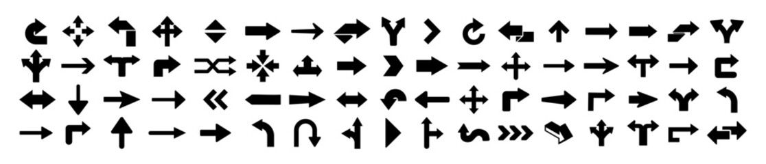 Arrow icon. Arrow vector collection. Mega set of way direction arrow sign. Way sign