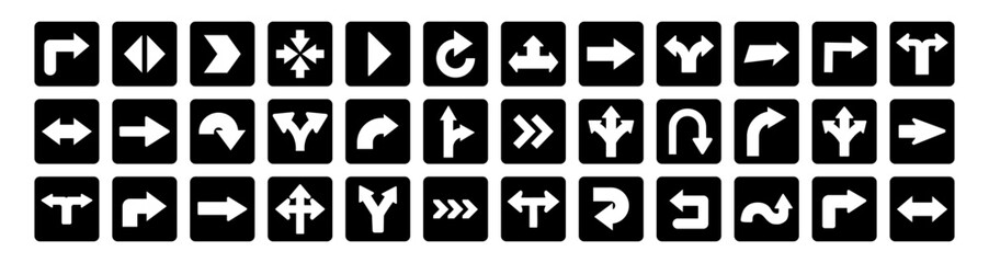 Arrow icon. Arrow vector collection. Mega set of way direction arrow sign. Way sign