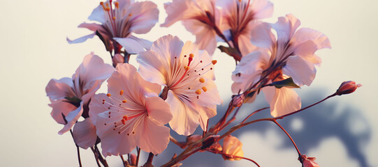 colorful flower plants, blossom, watercolor 120