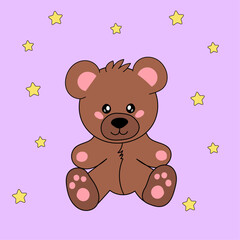 Teddy bear with stars
