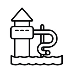 Water Slide Icon vector. Stock illustration.