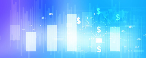 Obraz premium 2d illustration Stock market online business concept 