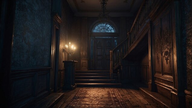 Step cautiously into the shadows of the forsaken mansion, where secrets lie in wait Generative AI