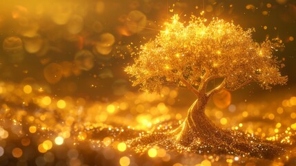 golden tree of wealth and abundance a glittering symbol of prosperity and fortune 