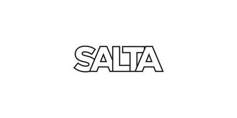 Obraz premium Salta in the Argentina emblem. The design features a geometric style, vector illustration with bold typography in a modern font. The graphic slogan lettering.