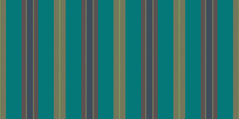 Manufacture vertical seamless background, mid vector texture pattern. Nostalgia fabric textile stripe lines in teal and red colors.