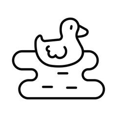 Duck Icon vector. Stock illustration.