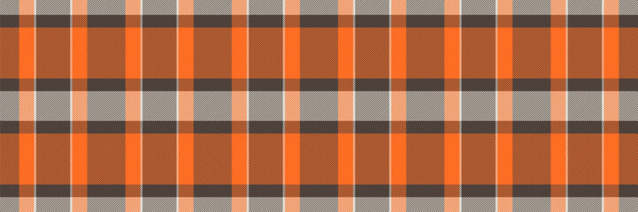 Cover texture plaid background, 50s check seamless textile. Contour pattern tartan fabric vector in pastel and orange colors.