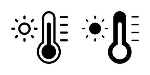 Thermometer icon. sign for mobile concept and web design. vector illustration - obrazy, fototapety, plakaty