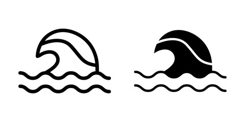 Wave icon. sign for mobile concept and web design. vector illustration