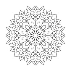 Decorative mandala For Coloring book page