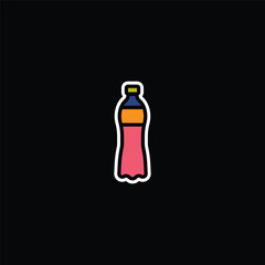 Original vector illustration. The icon of the sparkling water bottle.