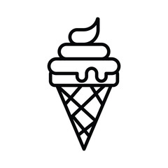 Ice Cream Icon vector. Stock illustration.