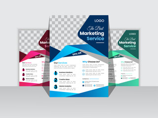 Templates for corporate, modern, abstract, and creative business flyers in A4 size are available.