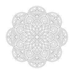 Figure Mandala Design for Coloring book page