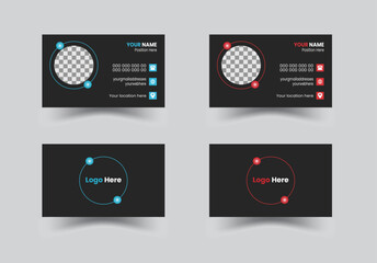  Business cards Modern business cards templates.Business card template design with front and back presentation. modern Luxury Business card design template. business  visiting card design with   compa © MDMursalin