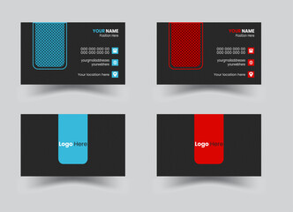 Business cards Modern business cards templates.Business card template design with front and back presentation. modern Luxury Business card design template. business  visiting card design with   compa © MDMursalin