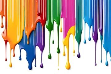 Foto op Canvas rainbow paint splashes © Wilson