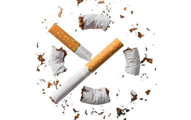 World No Tobacco Day's Anti-Smoking Poster On Transparent Background.