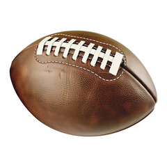 Super bowl, American football ball isolated on white, transparent, PNG