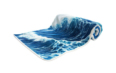 Beach Towel Roll for World Oceans Day On Transparent Background.