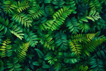 Lush green foliage closeup, perfect for a serene spa backdrop or vibrant green wallpaper. Ornamental garden plant with intricate leaf patterns.