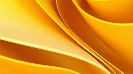 Abstract background of orange and gold curves or waves of papers or clothes