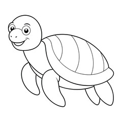 vector turtle coloring pages for kids