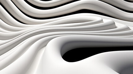 A minimalist abstract background of black and white 3d art similar to staircase of light and shadow