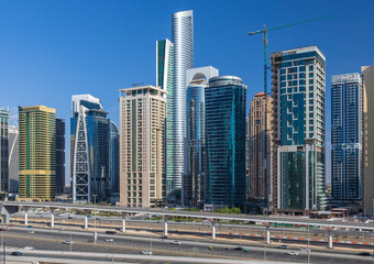 Skyscrapers in Dubai during the day - 736362528