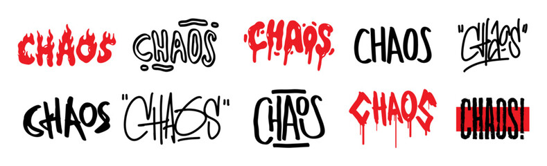 set of CHAOS text element