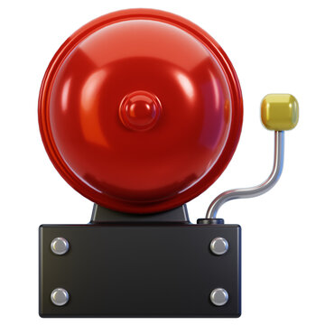 school alarm bell 3d illustration