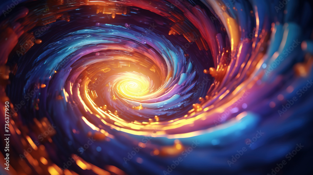 Aufkleber Abstract background with swirl of colors twisting in motion in vivid color vortex.