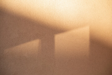 background of wall with sunlight and shadow